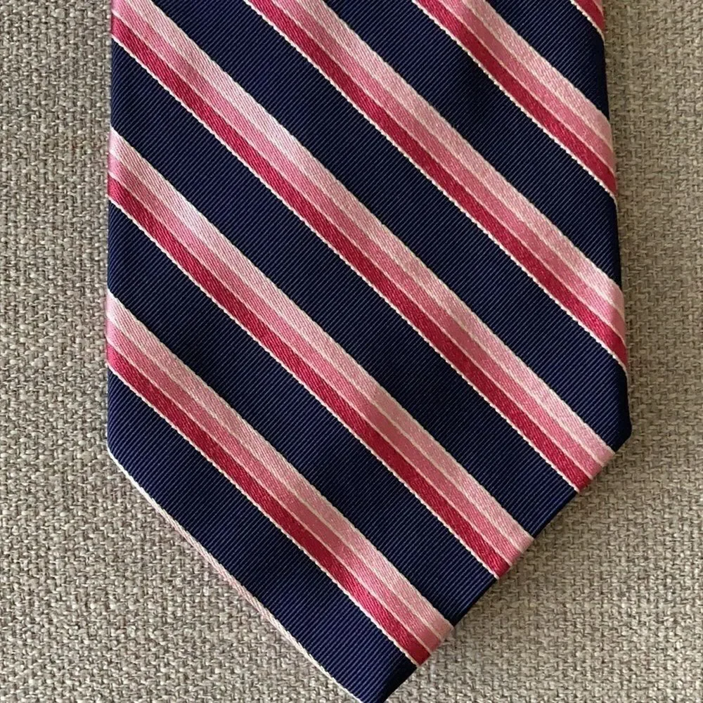 Brooks Brothers Makers Silk & Linen stripe Necktie